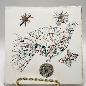 MCM‎ Ceramic Decorative Tile Art Mosaic Abstract Bird Butterfly Starburst Design